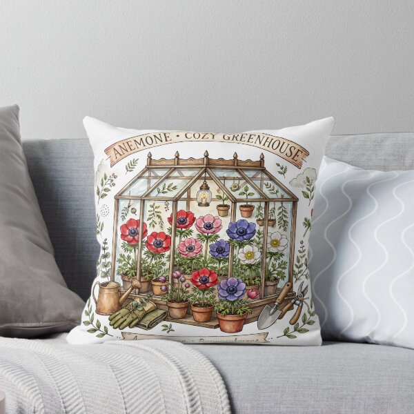 Item preview, Cozy Anemone Greenhouse Flower Sticker designed and sold by RareBotanical .