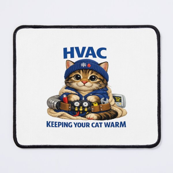 Item preview, HVAC Cat Technician - Funny Heating & Cooling Tradesman Design designed and sold by FrozenHeat97.