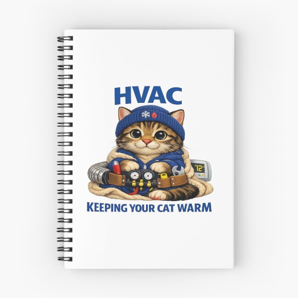 Item preview, HVAC Cat Technician - Funny Heating & Cooling Tradesman Design designed and sold by FrozenHeat97.