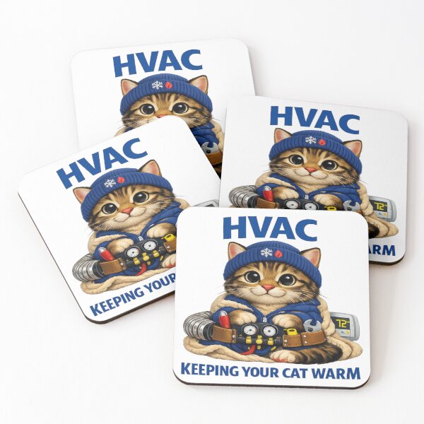Item preview, HVAC Cat Technician - Funny Heating & Cooling Tradesman Design designed and sold by FrozenHeat97.