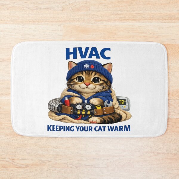 Item preview, HVAC Cat Technician - Funny Heating & Cooling Tradesman Design designed and sold by FrozenHeat97.