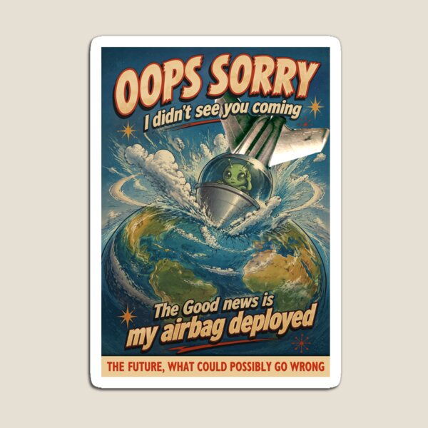 Item preview, Oops sorry. THE FUTURE, What could possibly go wrong designed and sold by Spyinthesky.