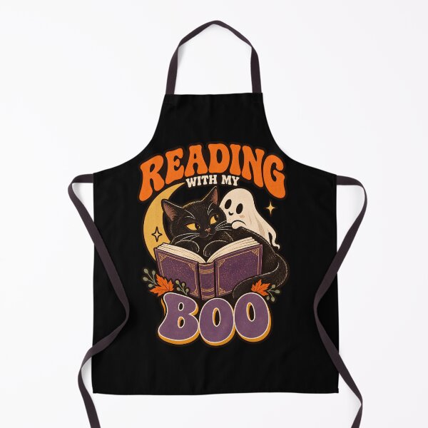 Item preview, Reading With My Boo – Spooky Black Cat Book Lover designed and sold by Bawek85Designs.