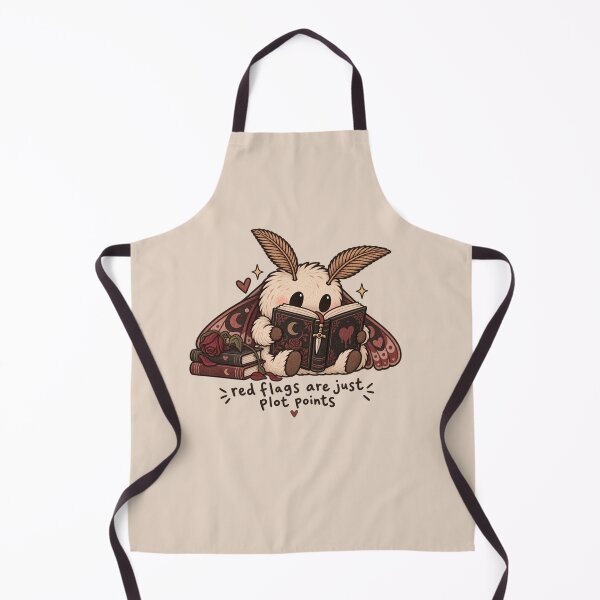 Item preview, Red Flags Are Just Plot Points – Funny Dark Romance Book Moth designed and sold by SnugbugStudios.