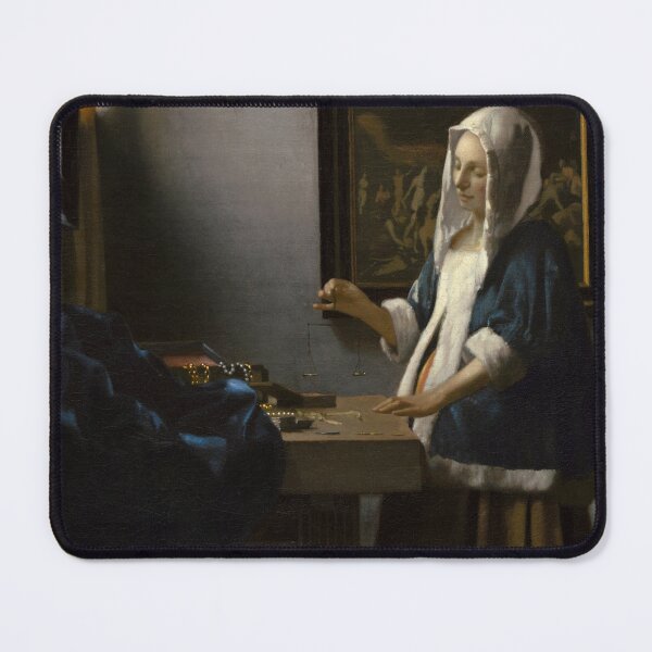 Item preview, Woman Holding a Balance – Harmony and Equilibrium by Johannes Vermeer designed and sold by Shoupay.
