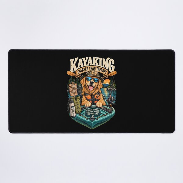 Item preview, Kayaking Cheaper Than Therapy - Funny Kayak Dog Gift designed and sold by Ridaelb.