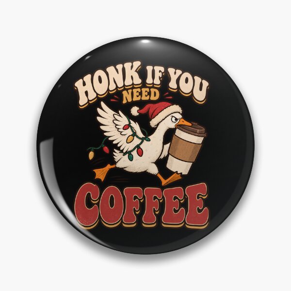 Item preview, Honk If You Need Coffee – Funny Christmas Goose designed and sold by Bawek85Designs.