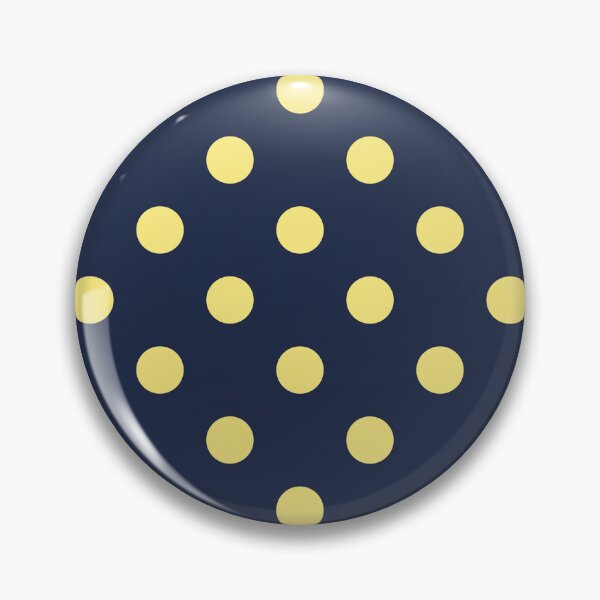 Item preview, Navy Butter Yellow Polka Dot Aesthetic Cute Big Dots designed and sold by ElGhazal-Art.