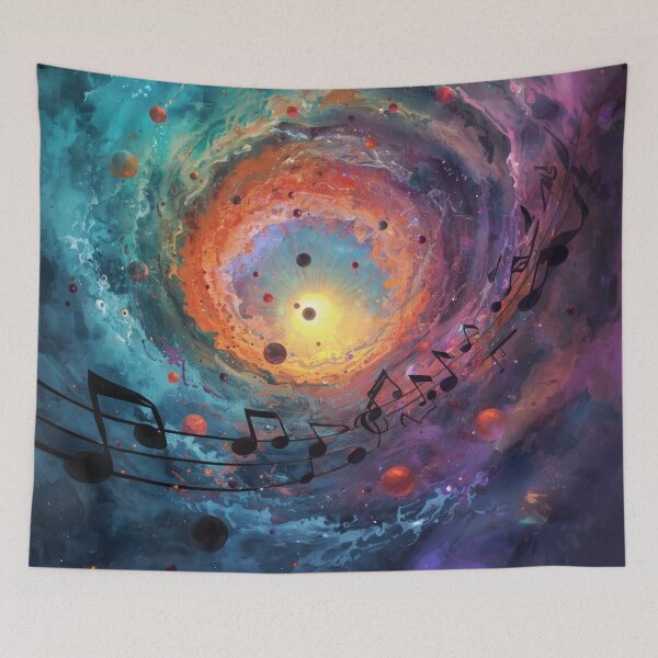 Item preview, Cosmic Sound Wave Galaxy Art – Colorful Music & Space Abstract Design. designed and sold by fbtrisha.