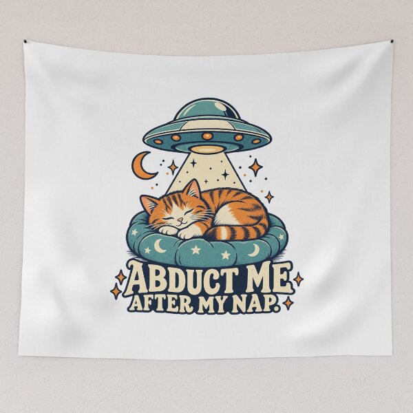 Item preview, Abduct Me After My Nap - Sleepy Cat designed and sold by thefreezoneart.