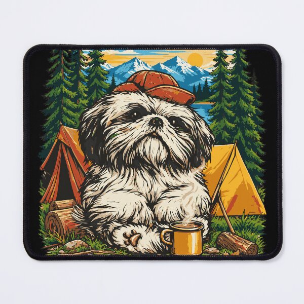 Item preview, Cozy Camping Shih Tzu designed and sold by ClubVacay.