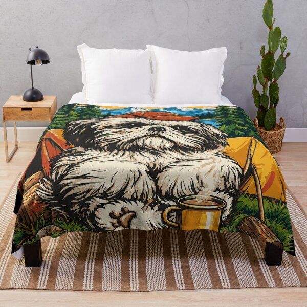 Item preview, Cozy Camping Shih Tzu designed and sold by ClubVacay.
