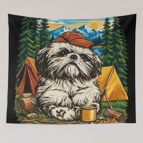 Item preview, Cozy Camping Shih Tzu  designed and sold by ClubVacay.