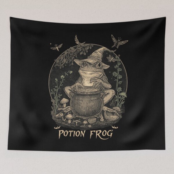 Item preview, Magical Potion Frog Witch designed and sold by ChicTrendz.