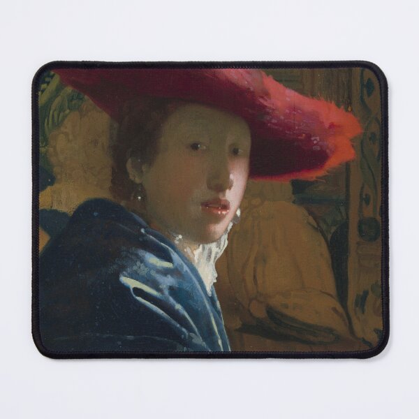 Item preview, The Girl with the Red Hat – A Luminous Portrait by Johannes Vermeer designed and sold by Shoupay.