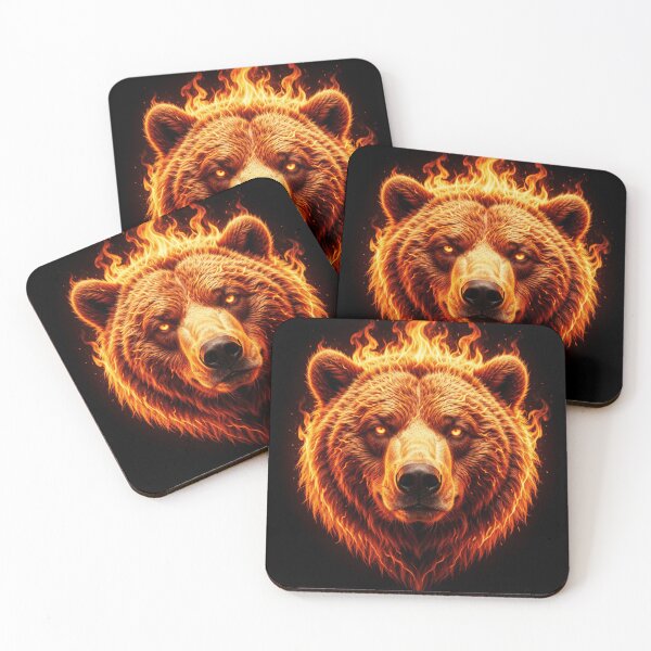 Item preview, Animal Bear in Flames designed and sold by IZZO CREATIVE STUDIO.