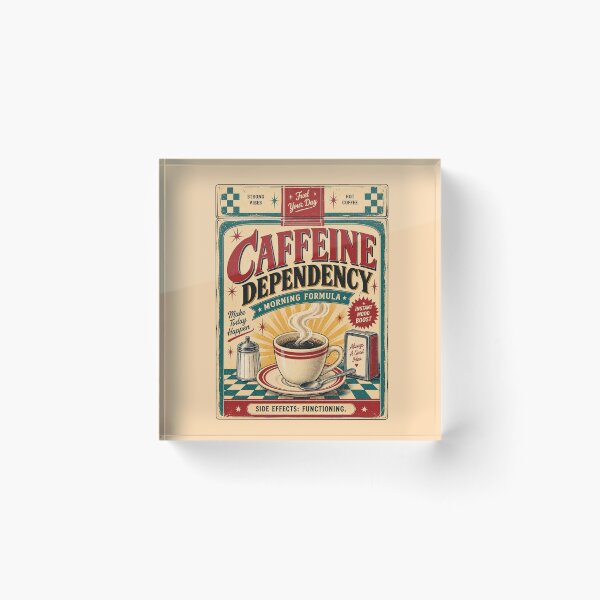 Item preview, Caffeine Dependency — Morning Formula Vintage Poster designed and sold by DoodleDooArt.