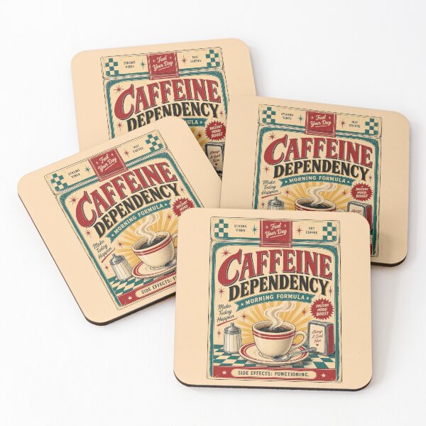 Item preview, Caffeine Dependency — Morning Formula Vintage Poster designed and sold by DoodleDooArt.