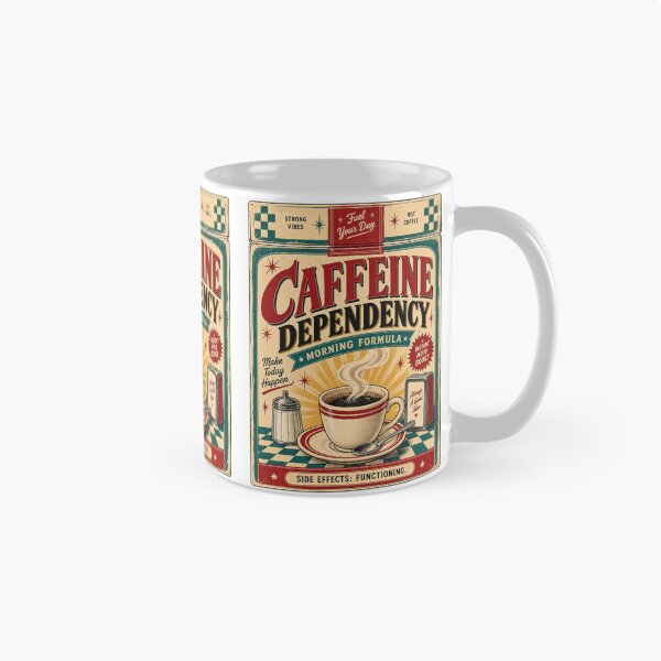 Item preview, Caffeine Dependency — Morning Formula Vintage Poster designed and sold by DoodleDooArt.
