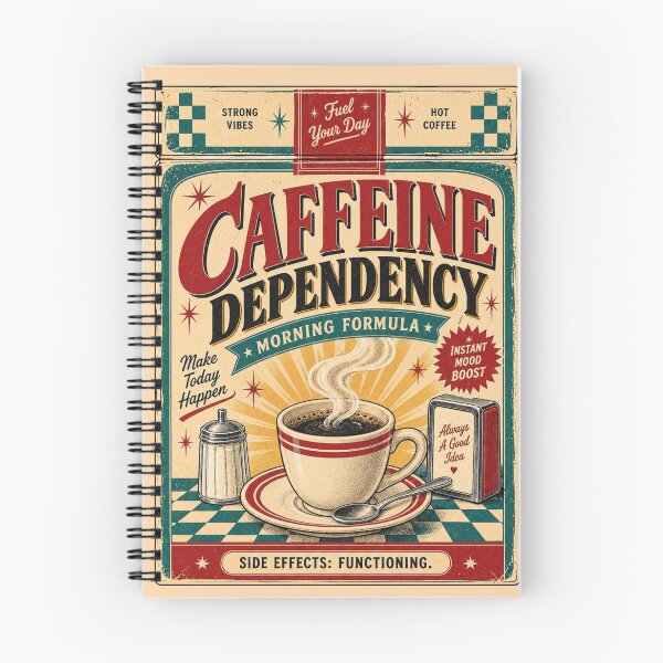 Item preview, Caffeine Dependency — Morning Formula Vintage Poster designed and sold by DoodleDooArt.