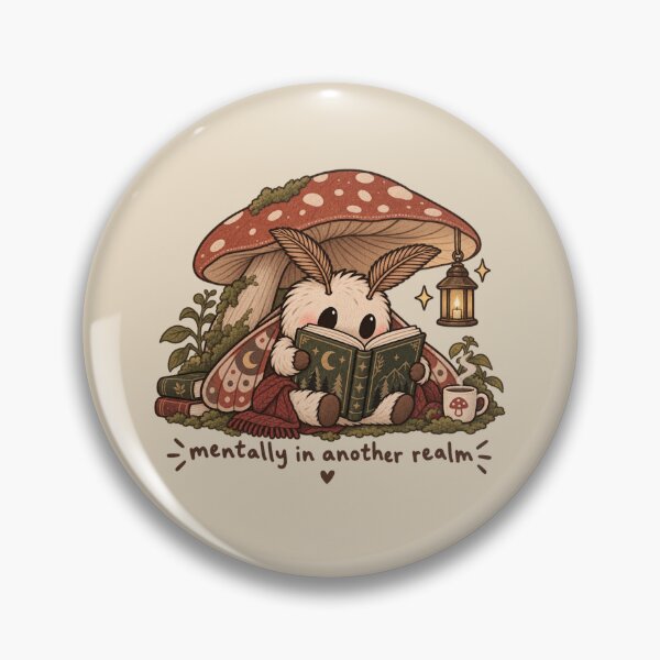 Item preview, Mentally in Another Realm – Cozy Fantasy Reader Book Moth designed and sold by SnugbugStudios.