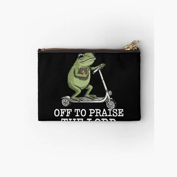 Item preview, Off To Praise The Lord Christian Frog Scooter Rider designed and sold by sportfantees.
