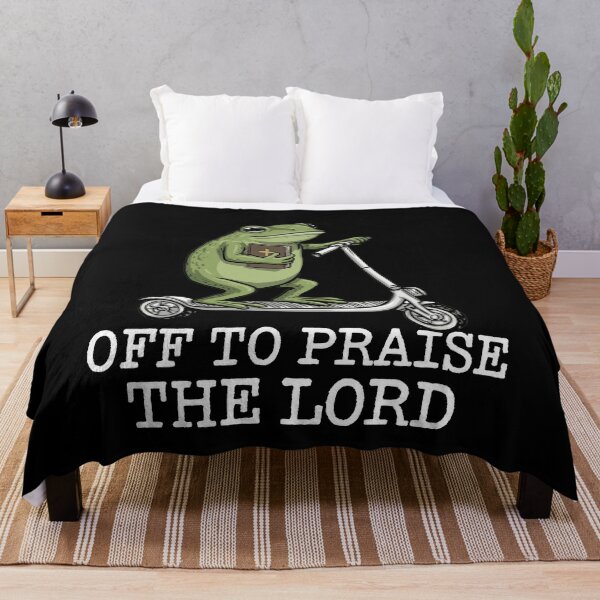 Item preview, Off To Praise The Lord Christian Frog Scooter Rider designed and sold by sportfantees.