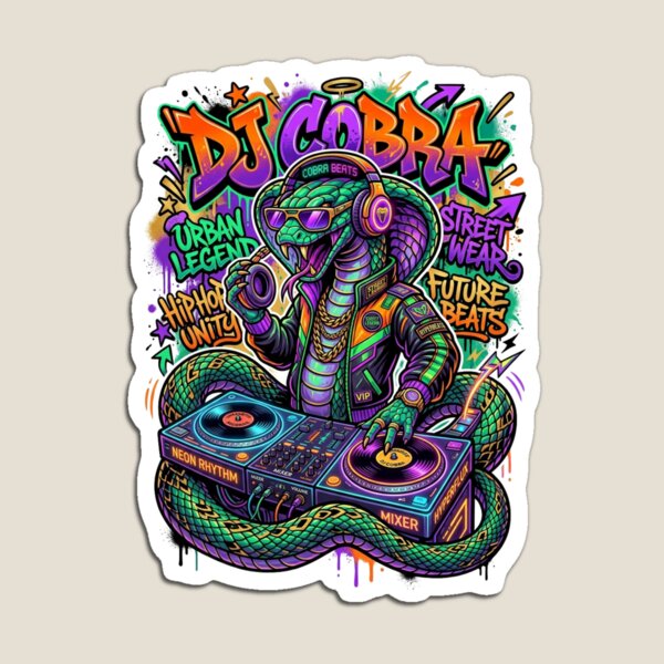 Item preview, DJ Cobra - Neon Snake designed and sold by StickVerse by Owais.