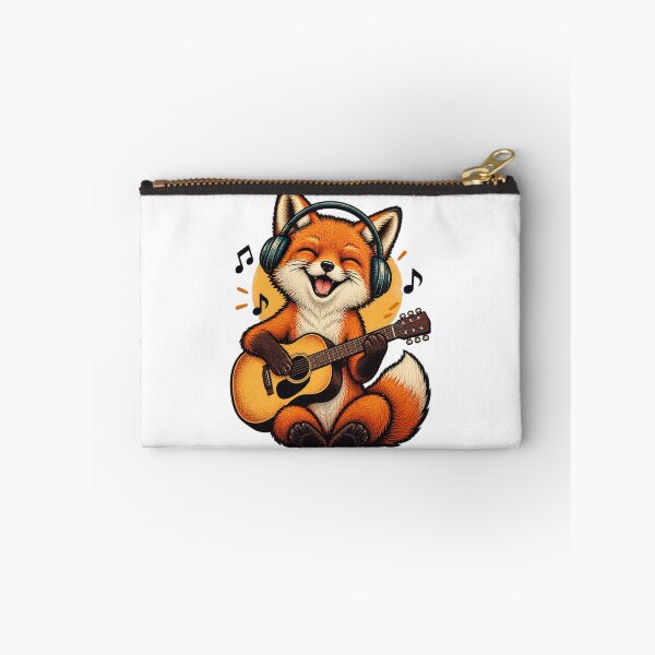 Item preview, Smiling Fox Playing Music - Whimsical Animal Illustration designed and sold by Piiouf.