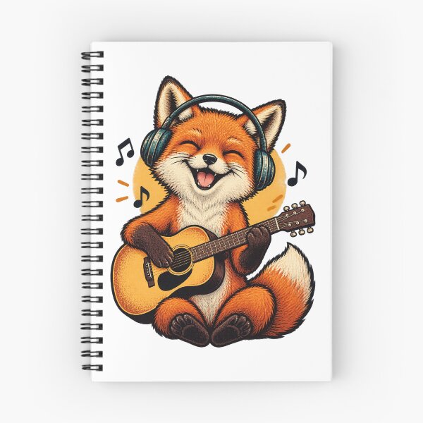 Item preview, Smiling Fox Playing Music - Whimsical Animal Illustration designed and sold by Piiouf.