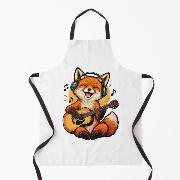 Item preview, Smiling Fox Playing Music - Whimsical Animal Illustration designed and sold by Piiouf.