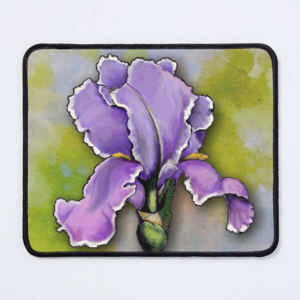 Item preview, Purple Iris Flower, Single Bloom, Illustration Watercolor Background designed and sold by JoyfulWhimsy.