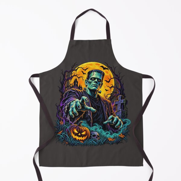 Item preview, Neon Stitched Monster Rising – Halloween Graveyard & Jack O’ Lantern Horror designed and sold by JanuszJarowicz.