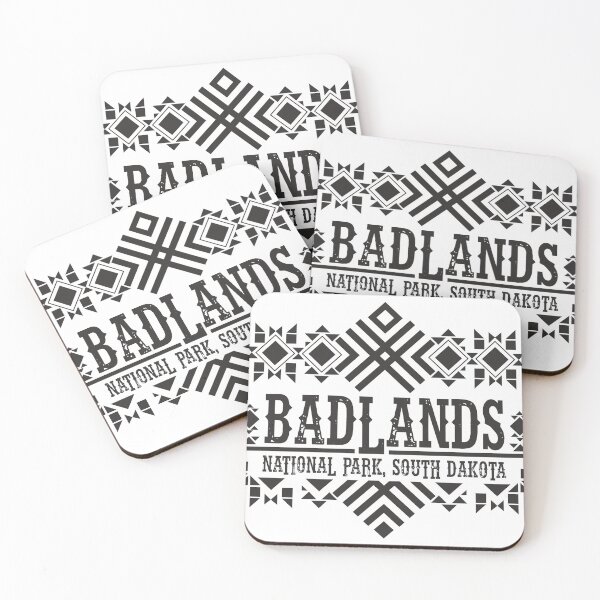 Item preview, Parque Nacional Badlands, Dakota del Sur (BW) designed and sold by helenacooper.