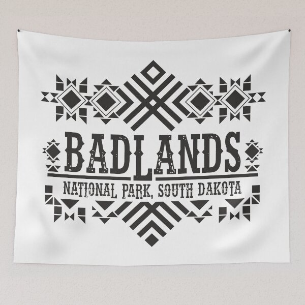 Item preview, Badlands National Park South Dakota (BW) designed and sold by helenacooper.