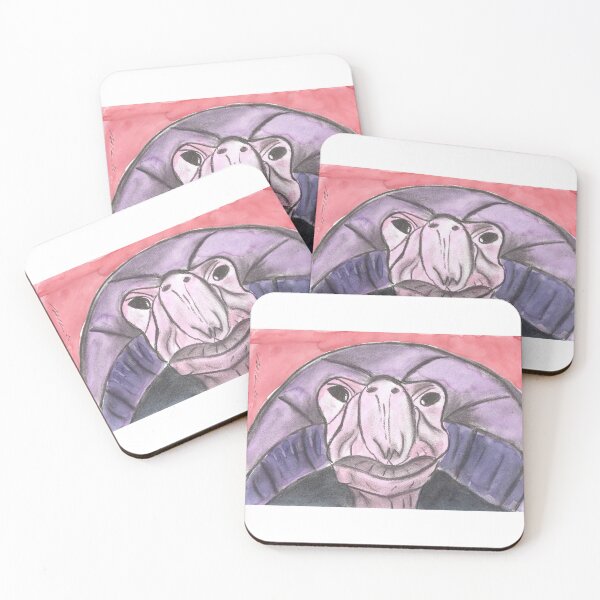 Item preview, Methusalem Tortoise, Pink, Charcoal & Watercolour designed and sold by Anke‘s Bazaar.