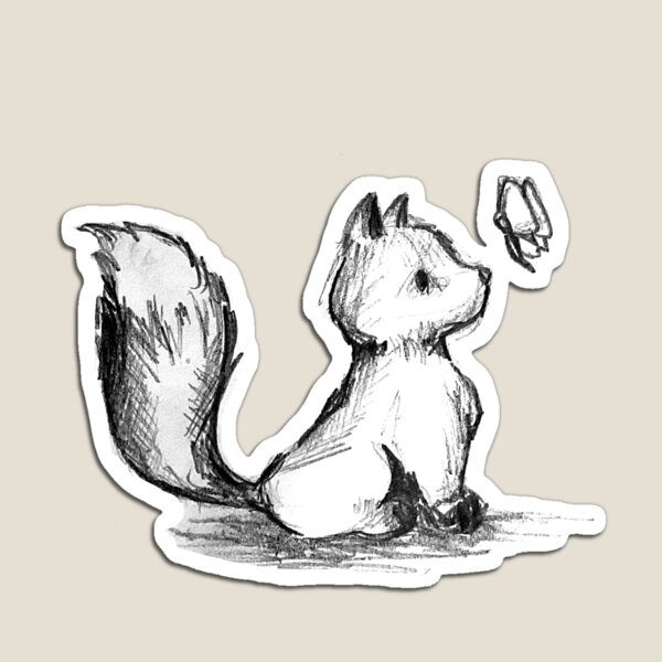 Item preview, Fox with butterfly designed and sold by CanvasCloud.
