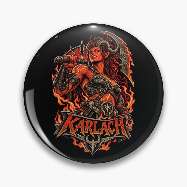 Item preview, Karlach Baldurs Gate 3 Tiefling Barbarian designed and sold by Pandaburba.