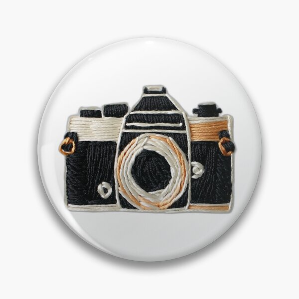 Item preview, Vintage Camera Embroidered Iron-On Patch – Retro Design designed and sold by Peecoo.