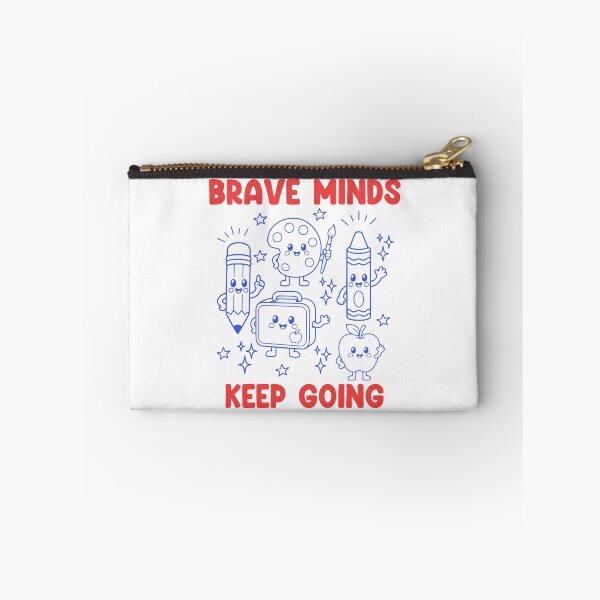Item preview, Brave Minds Keep Going – Retro Teacher and Student Motivation designed and sold by PalleteCreation.