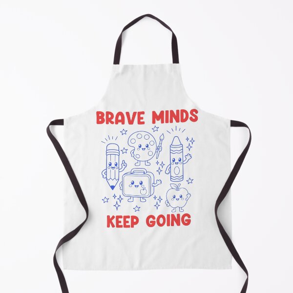 Item preview, Brave Minds Keep Going – Retro Teacher and Student Motivation designed and sold by PalleteCreation.