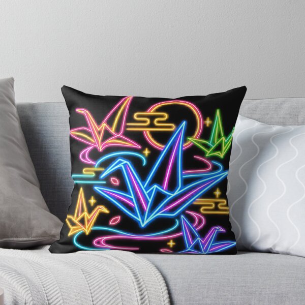 Item preview, Neon Origami Cranes – Japanese Retro 80s 90s Y2K Aesthetic designed and sold by アミヤジャ.