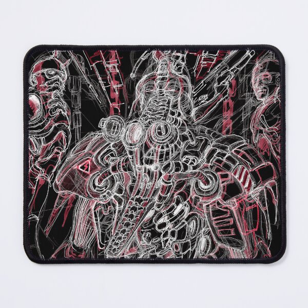 Item preview, Cyberpunk mecha skeleton xenomorph Manga ink art designed and sold by Paintbase.