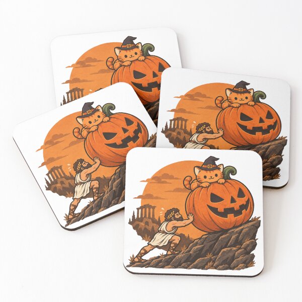 Item preview, Sisyphus Pushing a Halloween Pumpkin | Funny Greek Mythology designed and sold by MythoWorldddd.