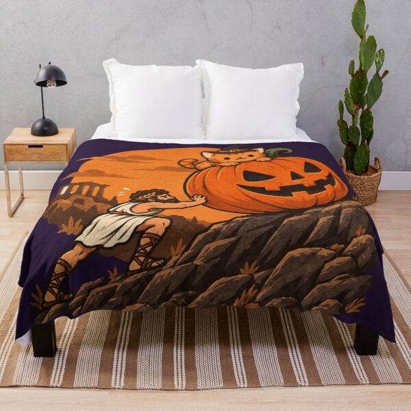 Item preview, Sisyphus Pushing a Halloween Pumpkin | Funny Greek Mythology designed and sold by MythoWorldddd.
