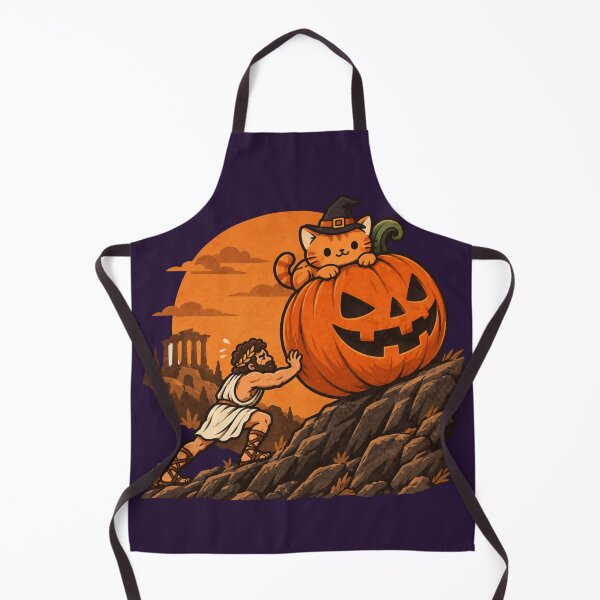 Item preview, Sisyphus Pushing a Halloween Pumpkin | Funny Greek Mythology designed and sold by MythoWorldddd.