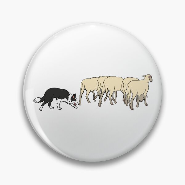 Item preview, Border Collie Herding Sheep Sticker designed and sold by Bluek9sDesign.