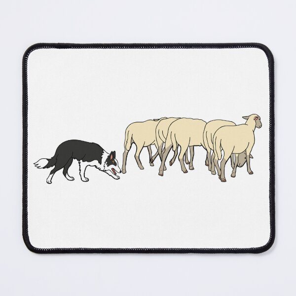 Item preview, Border Collie Herding Sheep Sticker designed and sold by Bluek9sDesign.