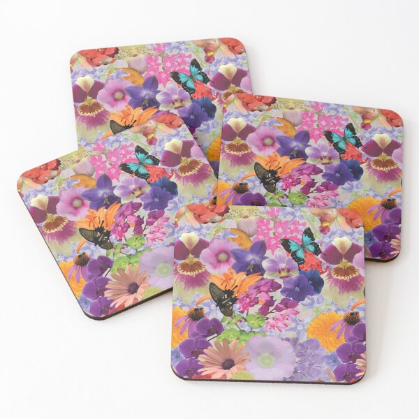 Item preview, Tropical Flowers with Pink & Green Background designed and sold by Digitalmyth's Designs.