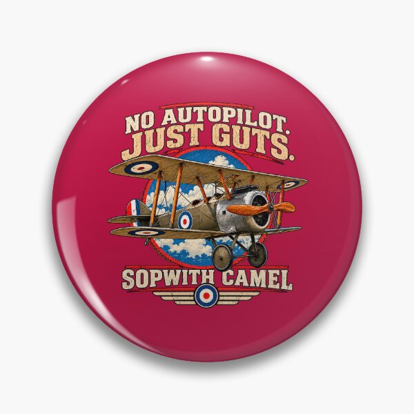 Item preview, No Autopilot Just Guts Sopwith Camel Vintage Aviation T-Shirt designed and sold by TZehrfeldPhotos.